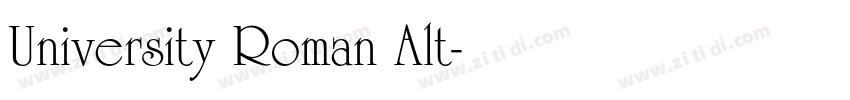 University Roman Alt字体转换